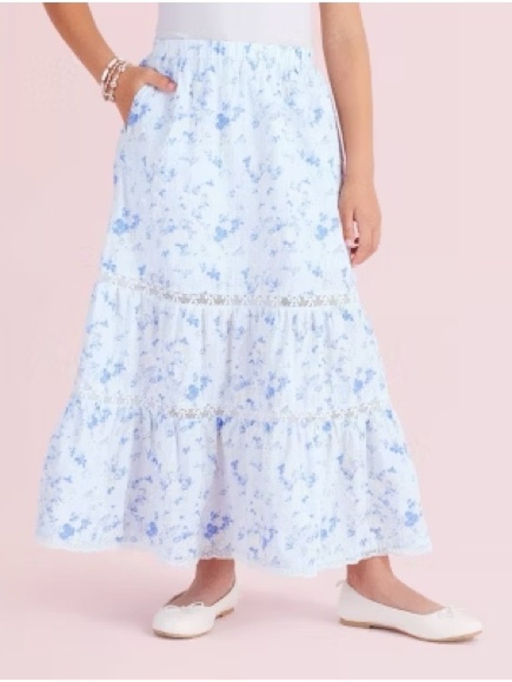 Loveshackfancy X Target Isla Everblooming Rosette’s Tiered Maxi Skirt - 9
